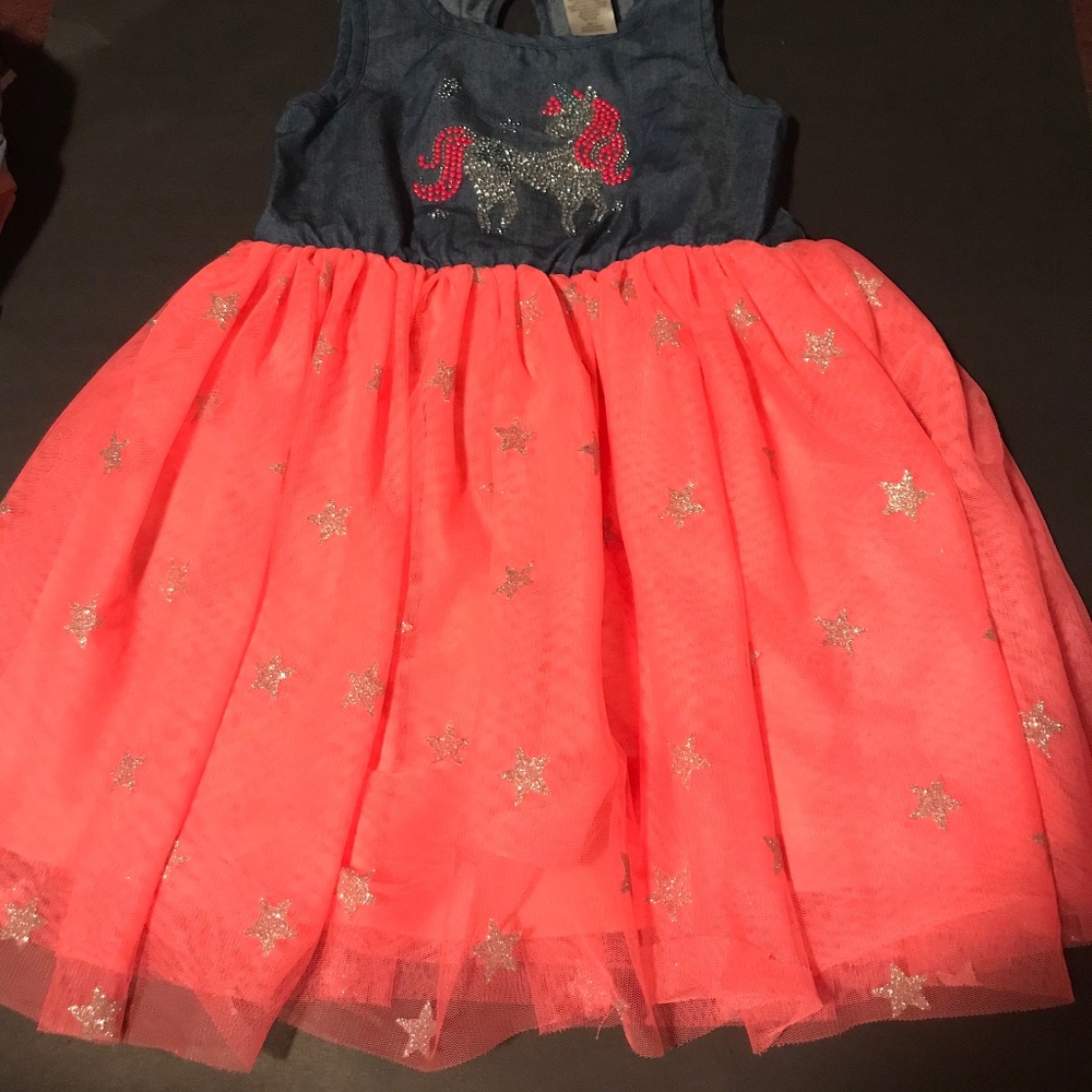 USED- Pink & Violet Toddler Girls Dress Size: 4
